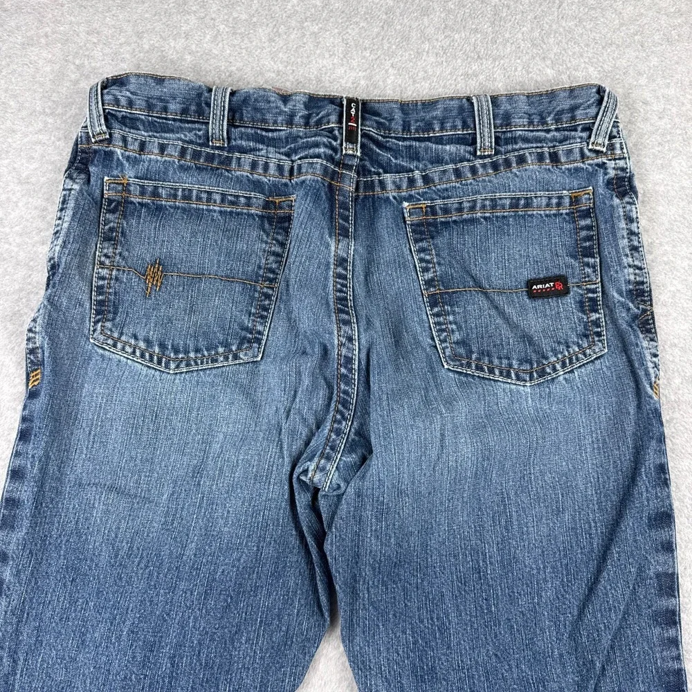 Ariat FR Jeans Men 40x33 Blue Denim M4 Boot Workwear Fire Resistant Lineman